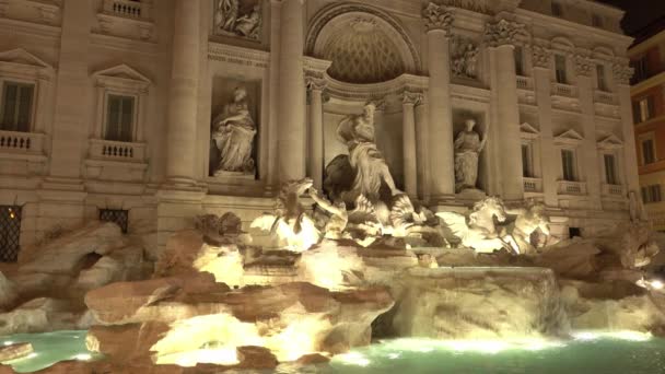 Den Berömda Fontana Trevi Rom Italien — Stockvideo