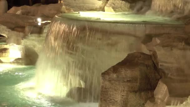 Der Berühmte Trevi Brunnen Rom — Stockvideo