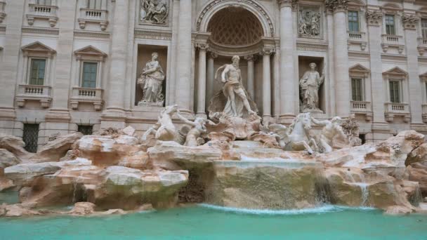Знаменитий Фонтан Треві Рим Італія — стокове відео