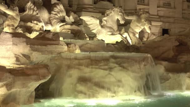 Famous Trevi Fountain Rome Italy — Stock Video