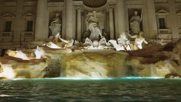 Ünlü Trevi Çeşmesi Roma Talya — Stok video
