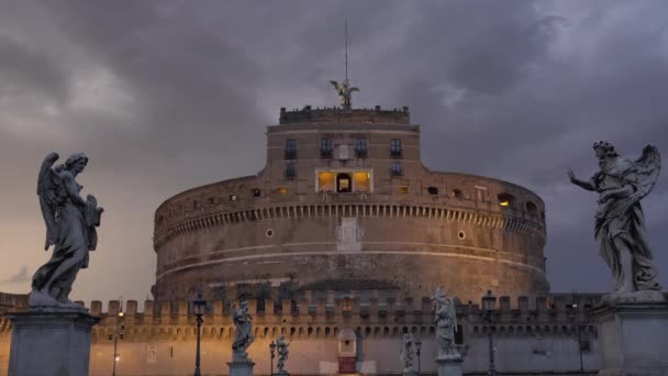 View Castel Sant Angelo Now National Museum — стоковое видео