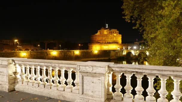 Θέα Από Castel Sant Angelo Τώρα Ένα Εθνικό Μουσείο — Αρχείο Βίντεο