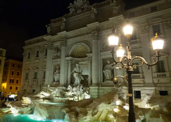 The famous Fountains of Trevi in Rome - Fontana di Trevi - a big tourist attraction