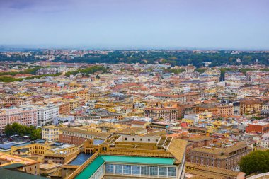 Roma St Peters Bazilikası'nın tepesinden üzerinde etkileyici havadan görünümü