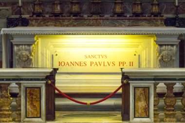 Önemli hacılar hedef - Papa John Paul II Roma Bazilikası St Peters'ın Türbesi