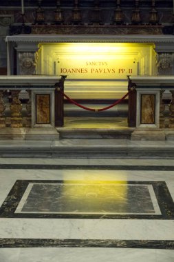 Önemli hacılar hedef - Papa John Paul II Roma Bazilikası St Peters'ın Türbesi