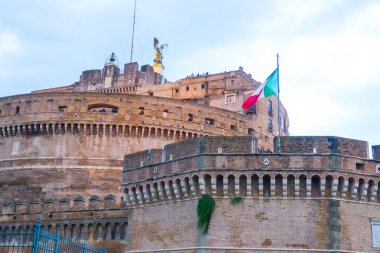 Roma gezi - Castel Sant Angelo adlı ünlü melekler Castle