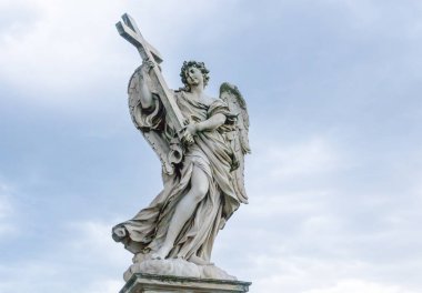 Melekler Köprüsü'nde Roma - Castel Sant Angelo melek heykel