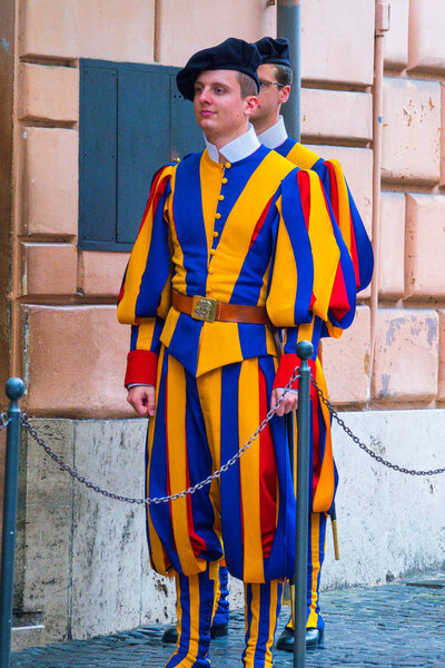 Famous Swiss Guard at Vatican City - The Swiss Guards in Rome