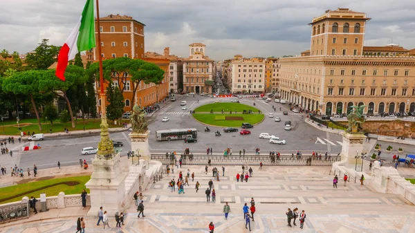 Veduta sulla Piazza Venezia a Roma - Piazza Venezia — Foto Stock