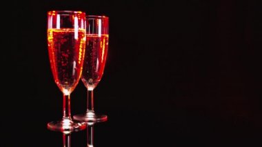Bardak şampanya güzel ışıklı-