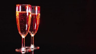 Bardak şampanya güzel ışıklı-