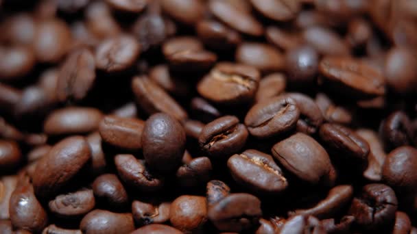 Frisch geröstete Kaffeebohnen — Stockvideo