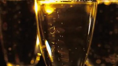 Altın şampanya - saf lüks makro çekim