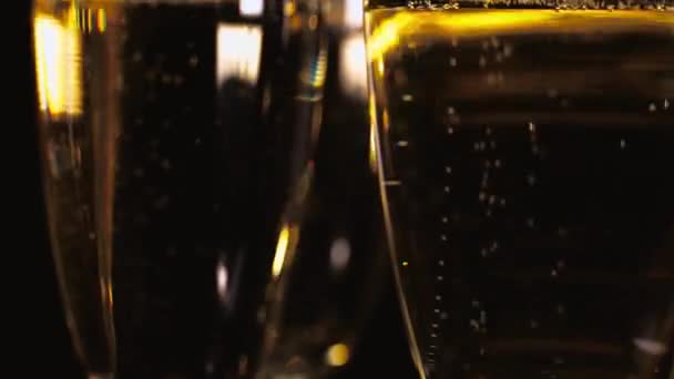 Macro shot di Champagne d'oro - puro lusso — Video Stock