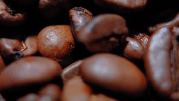 Granos de café - increíble macro shot — Vídeos de Stock