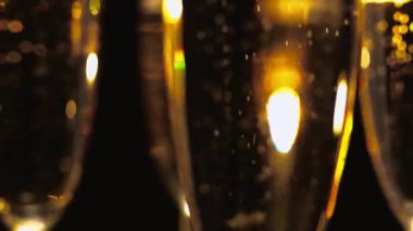 Altın şampanya - saf lüks makro çekim