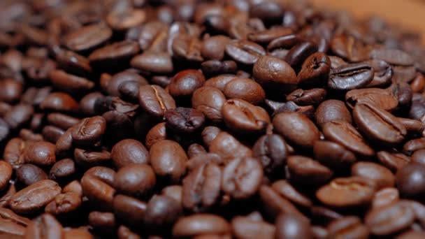 Kahve çekirdekleri - makro çekim şaşırtıcı — Stok video