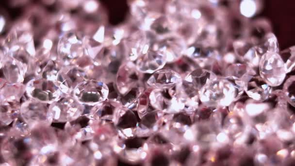 Cristais ou decoração de diamante - fundo bonito — Vídeo de Stock