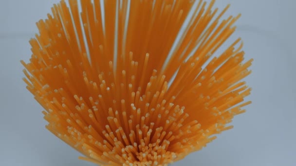 Niesamowite bliska strzał makaronu Spaghetti — Wideo stockowe