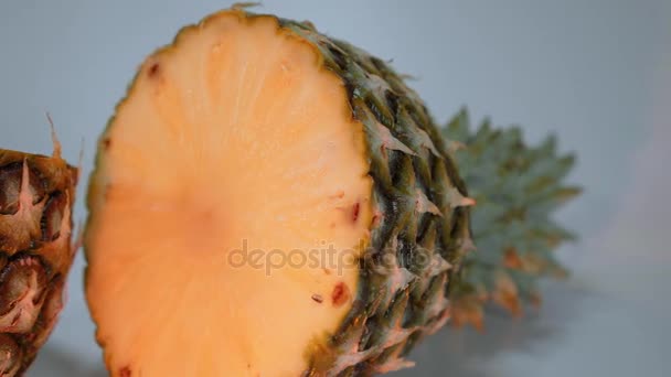 Ananas in vista da vicino - molto delizioso — Video Stock