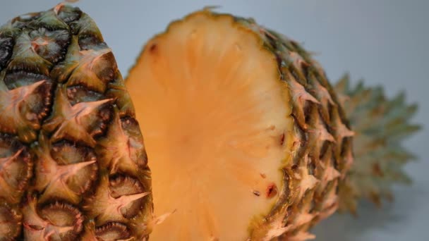 Incroyable macro shot d'un ananas — Video