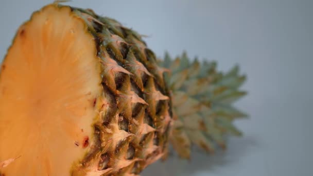 Удивительный макроснимок ананаса — стоковое видео