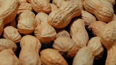 Kadar yakın bir kavrulmuş fıstık üzerinde kamera slaytlar veya makro çekim