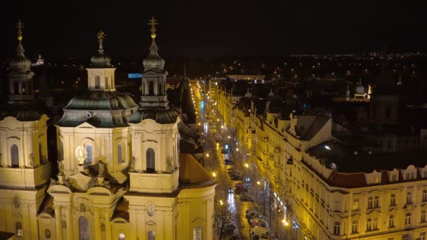 Πράγα Δημοκρατία Της Τσεχίας Μαρτίου 2017 Όμορφα Κτίρια Στην Πόλη — Αρχείο Βίντεο
