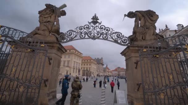 Insanlar Prag Prag Çek Cumhuriyeti Şubat 2017 — Stok video