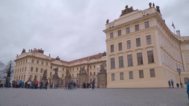 Mensen Lopen Praag Praag Tsjechische Republiek Maart 2017 — Stockvideo