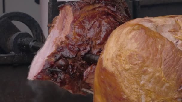 Ham Grill Meat Specialty Prague — Stock Video