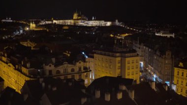  Prag / Çek Cumhuriyeti - 19 Şubat 2017: Prag City'deki güzel binalar