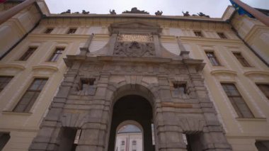  Prag / Çek Cumhuriyeti - 19 Şubat 2017: Prag City'deki güzel binalar