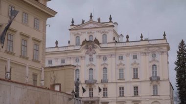  Prag / Çek Cumhuriyeti - 19 Şubat 2017: Prag City'deki güzel binalar