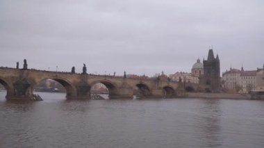 Çek Cumhuriyeti Prag kentindeki ünlü Vltava Nehri 20 Mart 2017
