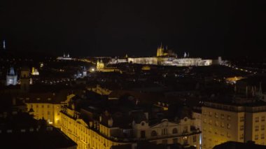  Prag / Çek Cumhuriyeti - 19 Şubat 2017: Prag City'deki güzel binalar