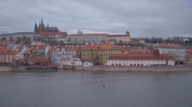 Prag / Çek Cumhuriyeti - 19 Şubat 2017: Prag City'deki güzel binalar