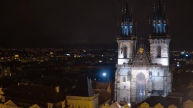  Prag / Çek Cumhuriyeti - 19 Şubat 2017: Prag City'deki güzel binalar