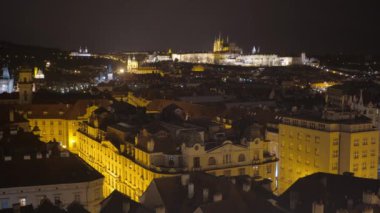  Prag / Çek Cumhuriyeti - 19 Şubat 2017: Prag City'deki güzel binalar