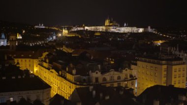  Prag / Çek Cumhuriyeti - 19 Şubat 2017: Prag City'deki güzel binalar