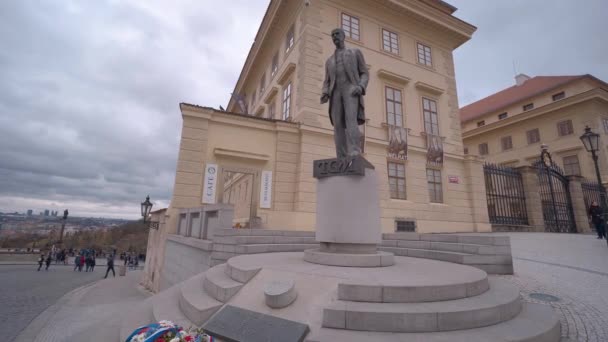 Människor Som Vandrar Prag Prag Tjeckien Mars 2017 — Stockvideo