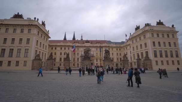 Persone Che Camminano Praga Repubblica Ceca Marzo 2017 — Video Stock