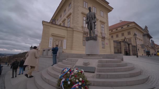 Mensen Lopen Praag Praag Tsjechische Republiek Maart 2017 — Stockvideo