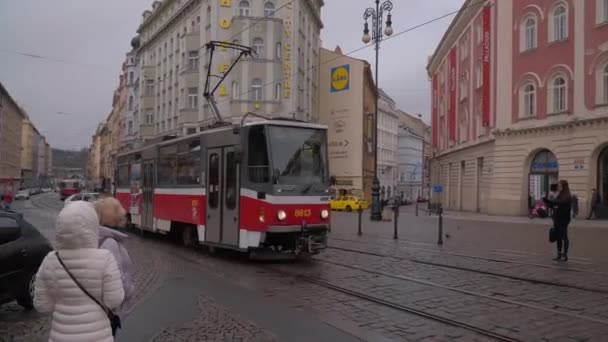 Люди Йдуть Прага Прага Чехія Березня 2017 — стокове відео