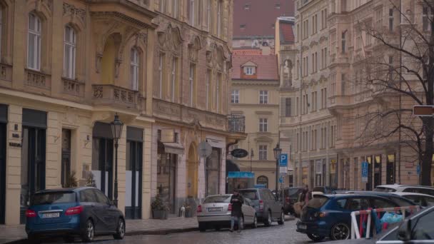 People Walking Prague Prague Czech Republic March 2017 — Stock Video