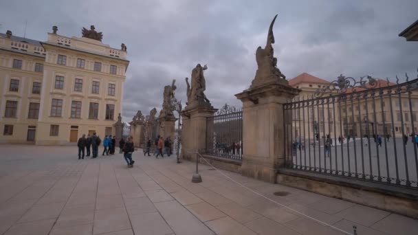 People Walking Prague Prague Czech Republic March 2017 — Stock Video