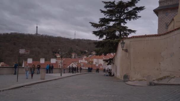 Orang Berjalan Praha Prague Czech Republic March 2017 — Stok Video
