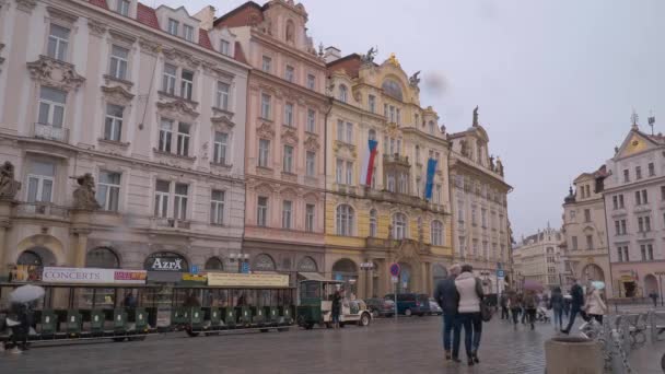 Personnes Marchant Prague Prague République Tchèque Mars 2017 — Video